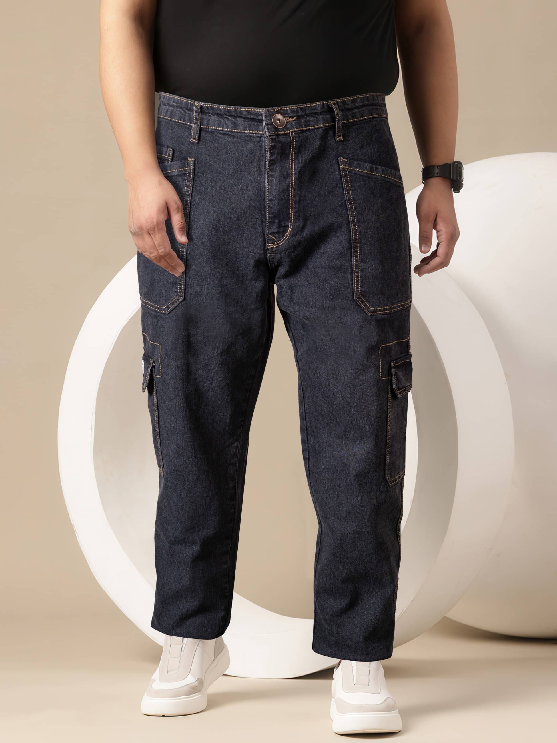     			RIG BONE Clean Look Men's Jeans - Black ( Pack of 1 )