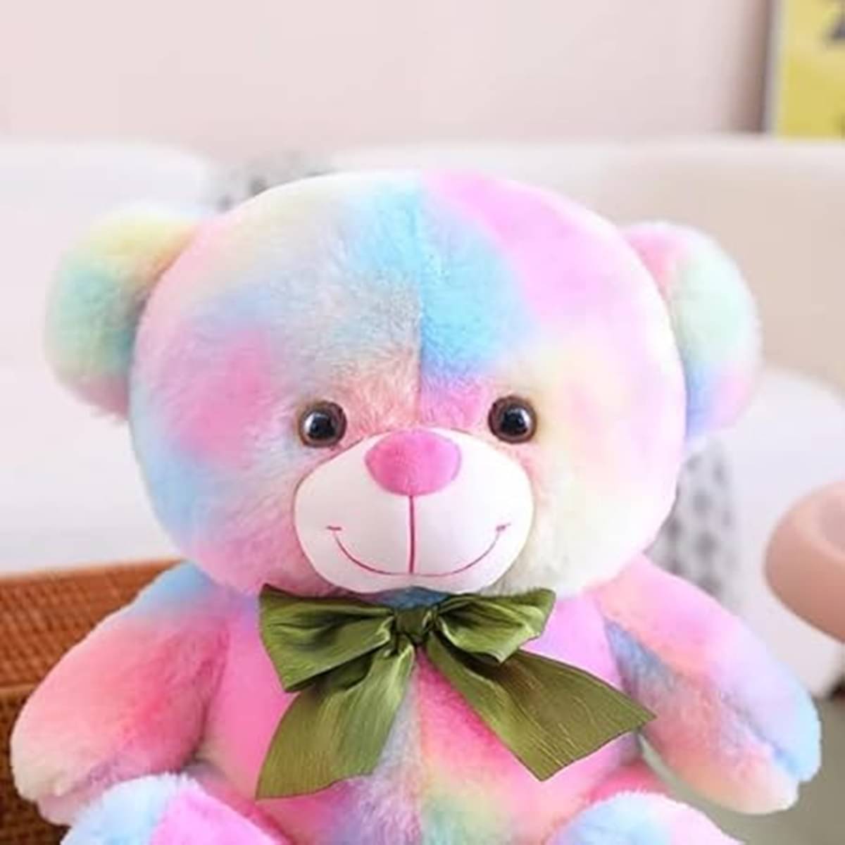     			Rainbow Soft Toy Lovable Huggable Cute Teddy Bear Plush Toy Grandparents Best for Diwali, Baby Shower, Birthday, Raksha Bandhan, Housewarming (30cm Multicolor)