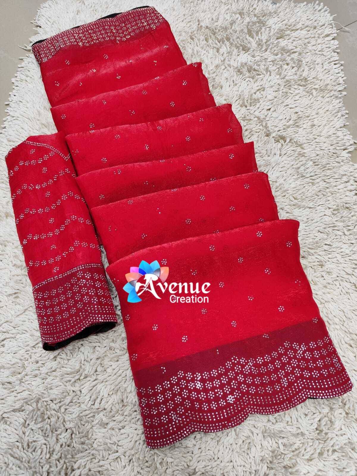     			Sareez House Silk Blend Solid Regular Saree With Unstitched Blouse Piece ( Rani )