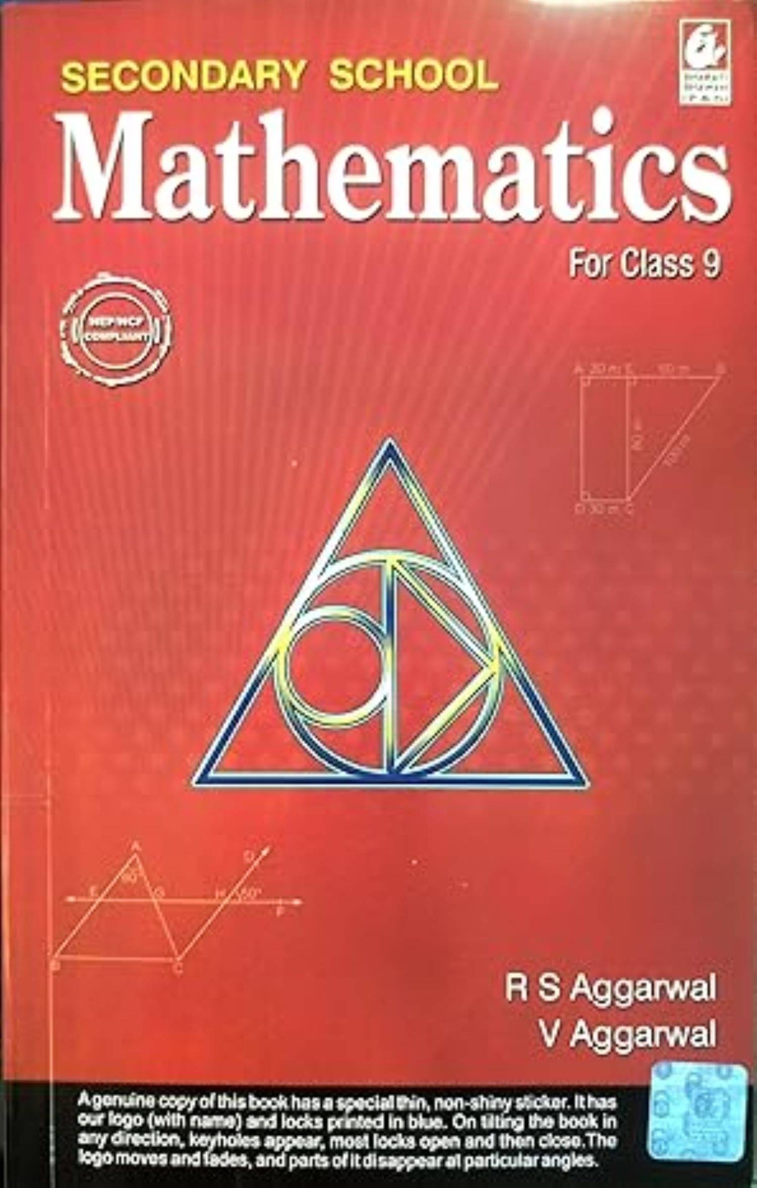     			Secondary School Mathematics for Class 9th - CBSE - by R.S. Aggarwal Examination 2025-26