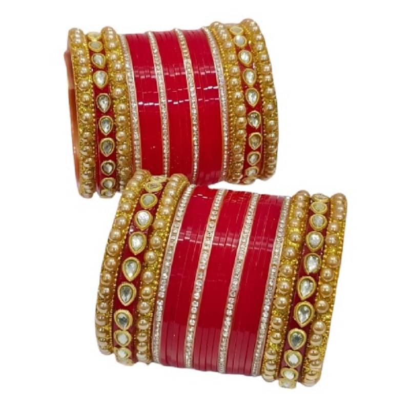     			Shiv Supplier Red Bangle Set ( Pack of 50 )