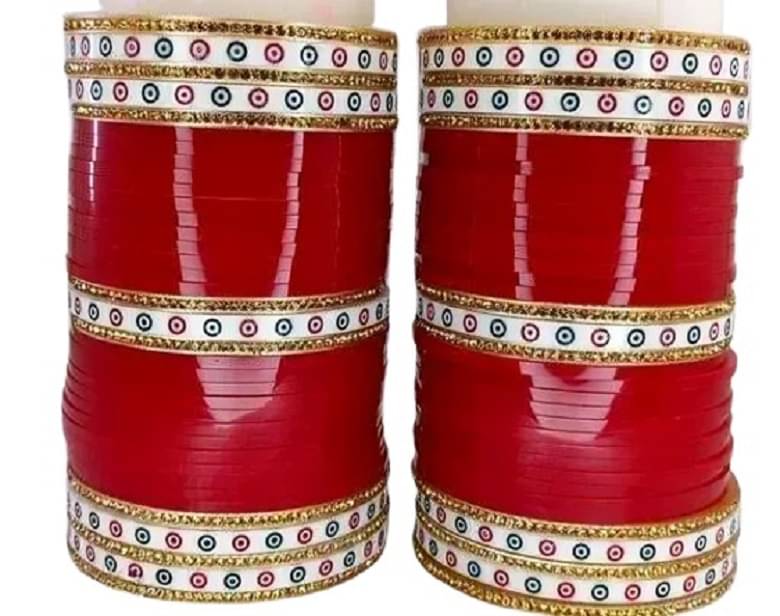     			Shiv Supplier Red Bangle Set ( Pack of 56 )