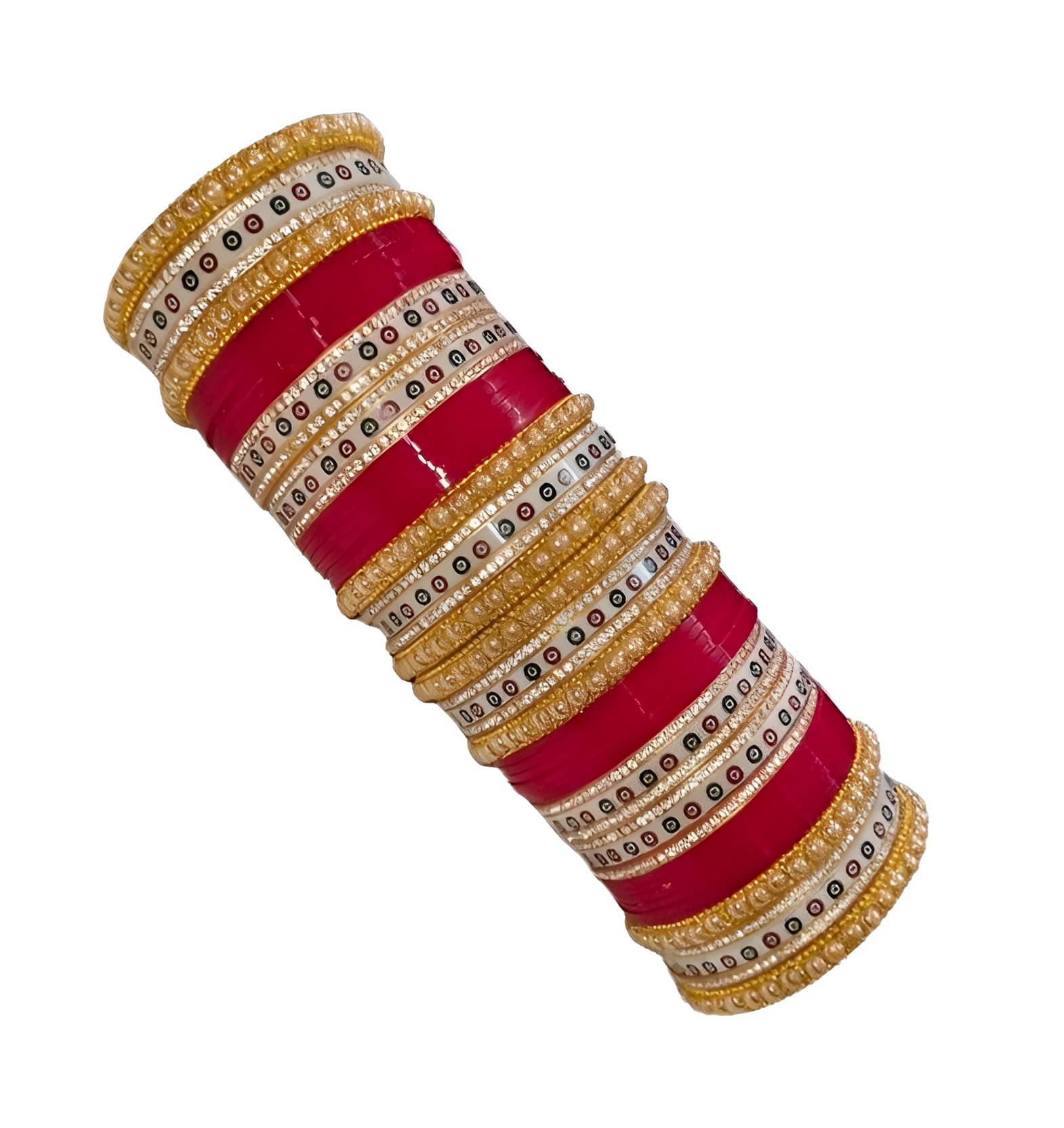     			Shiv Supplier Red Bangle Set ( Pack of 56 )