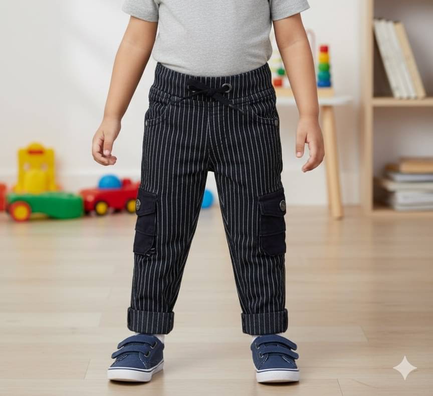     			Syborg Pack of 1 Baby Boys Cotton Blend Cargos ( Black )