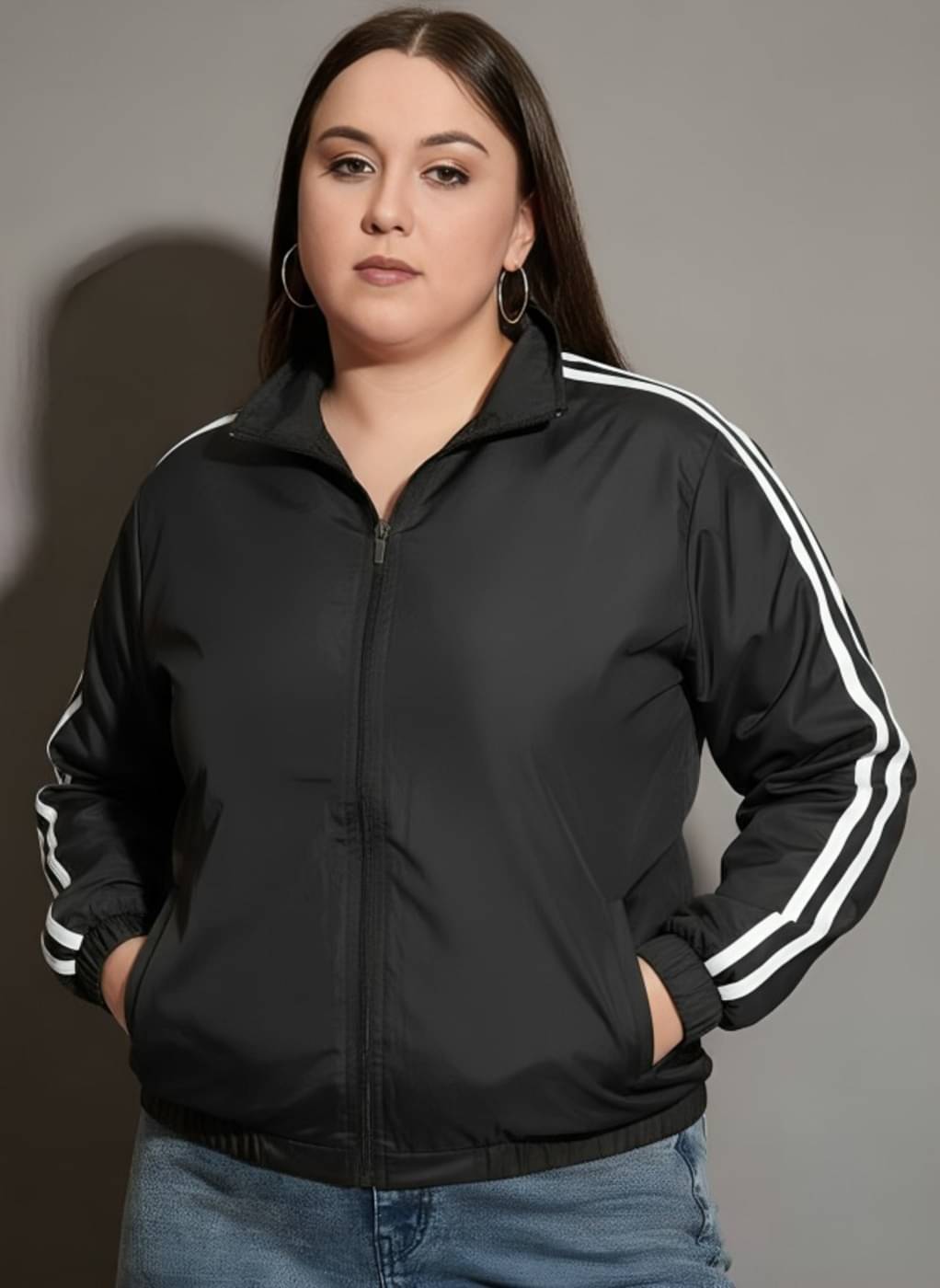     			THECLASSICTOGS - Polyester Blend Black Bomber Jackets Pack of 1