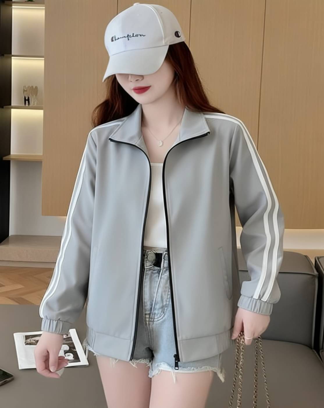     			THECLASSICTOGS - Polyester Blend Grey Bomber Jackets Pack of 1