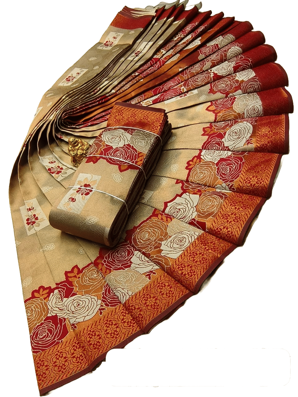 Vastukala Silk Woven Kanjeevaram Sarees With Unstitched Blouse Piece ( Cream ) Vastukala Silk Woven Kanjeevaram Sarees With Unstitched Blouse Piece ( Cream )