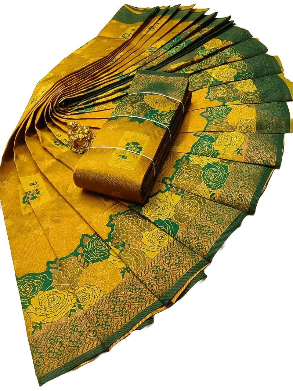 Vastukala Silk Woven Kanjeevaram Sarees With Unstitched Blouse Piece ( Yellow ) Vastukala Silk Woven Kanjeevaram Sarees With Unstitched Blouse Piece ( Yellow )