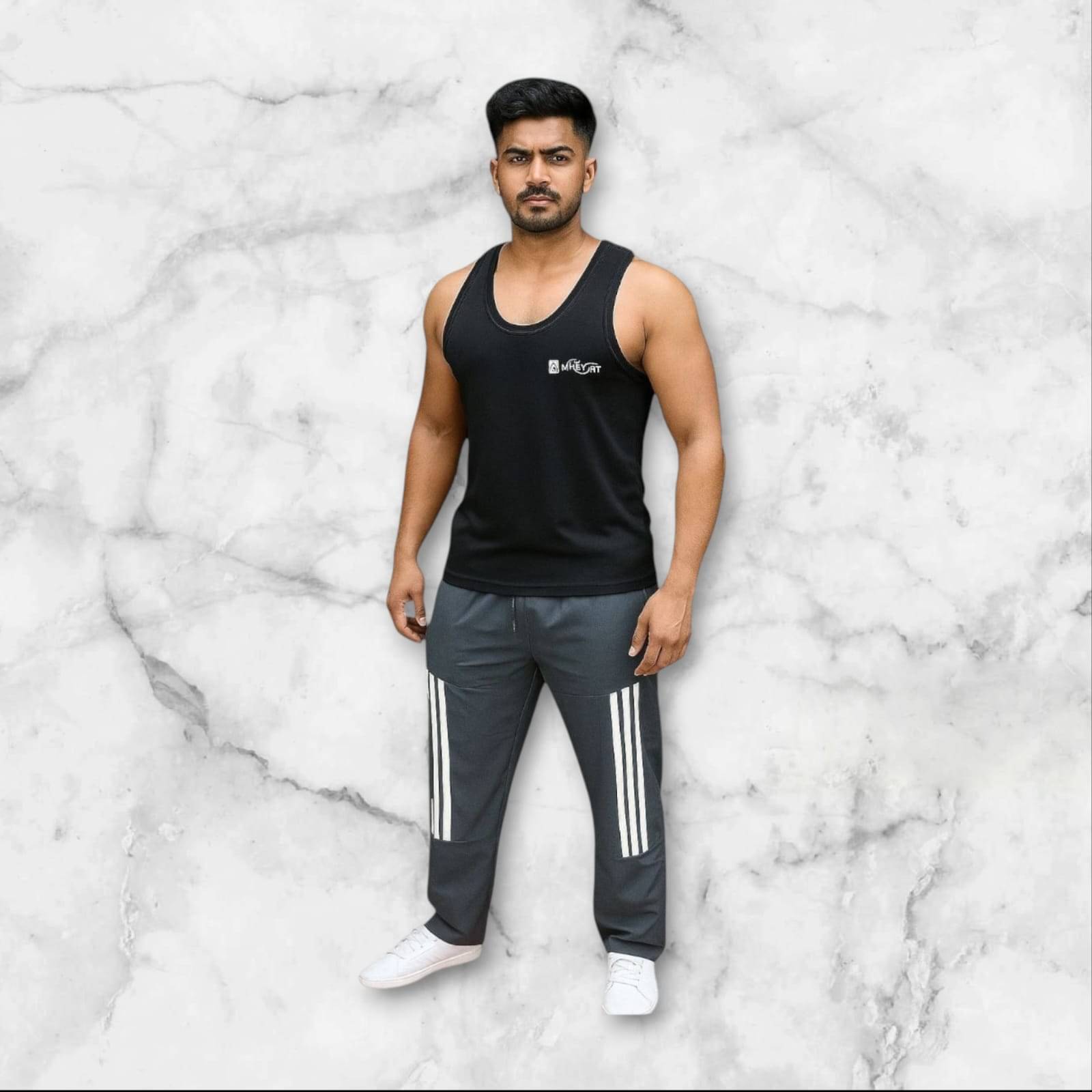 WHEY FIT Pack of 1 Polyester Basic Vest For Men ( Black ) WHEY FIT Pack of 1 Polyester Basic Vest For Men ( Black )