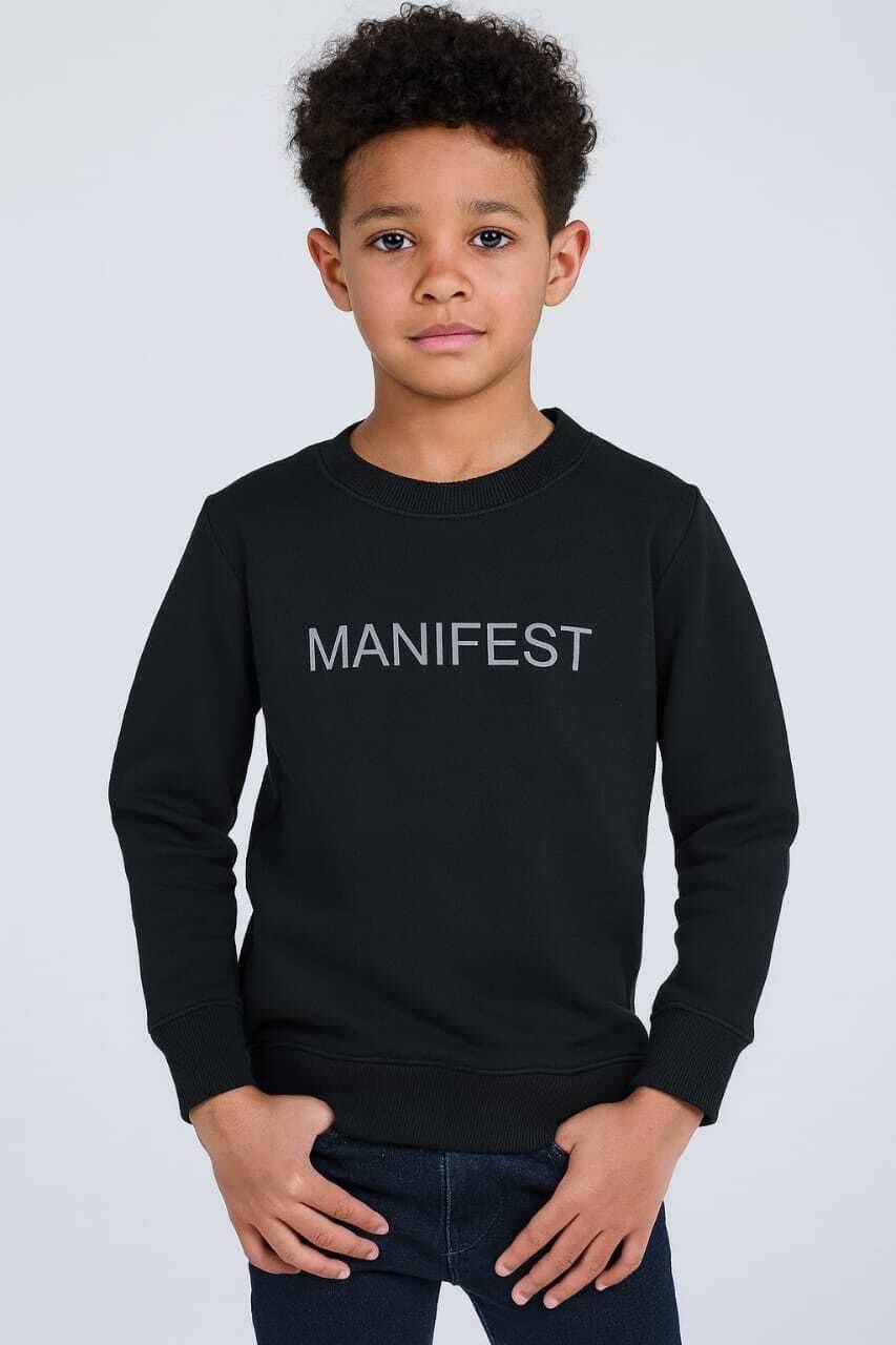     			WILD ELEPHANT Pack of 1 Boys Fleece Sweatshirt ( Black )