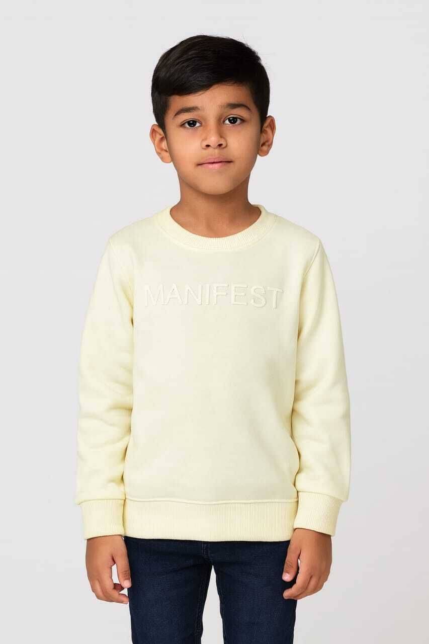     			WILD ELEPHANT Pack of 1 Boys Fleece Sweatshirt ( White )