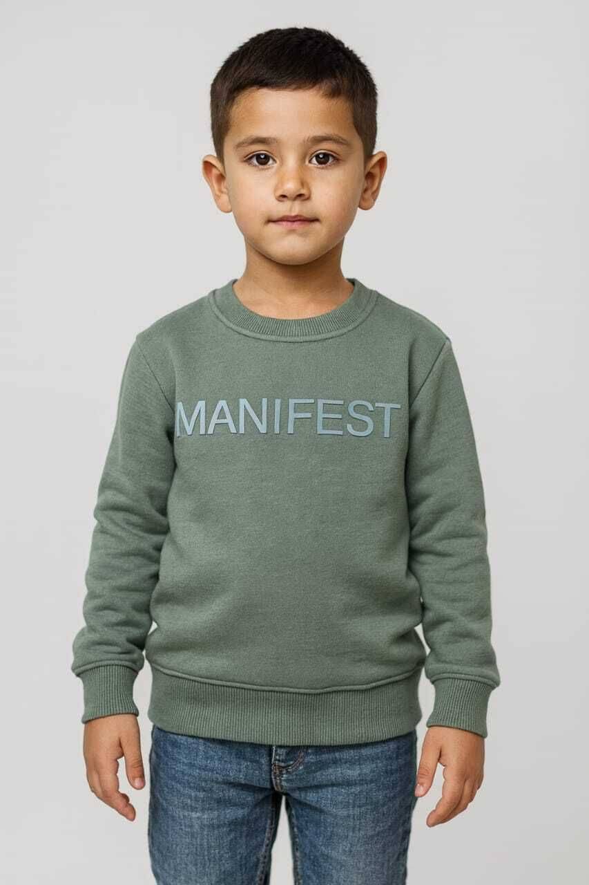     			WILD ELEPHANT Pack of 1 Boys Fleece Sweatshirt ( Green )