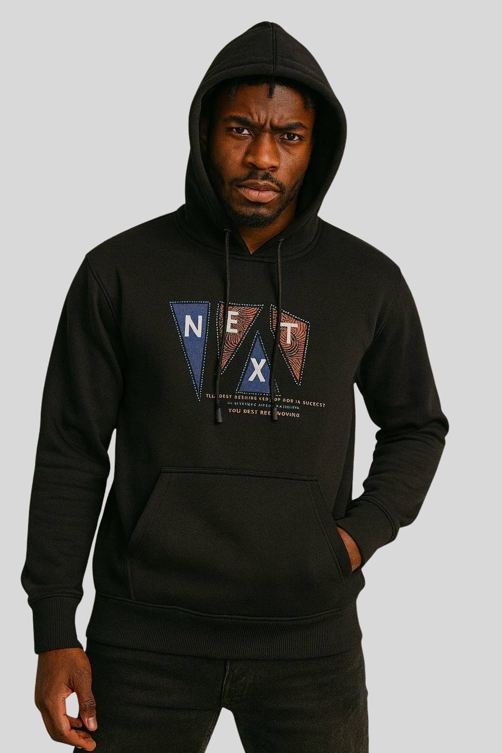 WILD ELEPHANT Polyester Hooded Men's Sweatshirt - Black ( Pack of 1 ) WILD ELEPHANT Polyester Hooded Men's Sweatshirt - Black ( Pack of 1 )