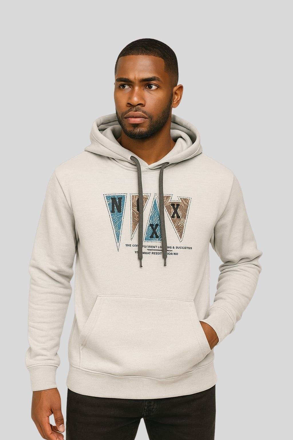     			WILD ELEPHANT Polyester Hooded Men's Sweatshirt - Grey ( Pack of 1 )
