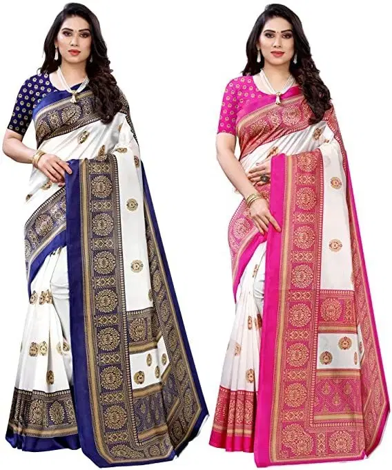     			Yashika Art Silk Printed Regular Saree With Unstitched Blouse Piece ( Multicolor )