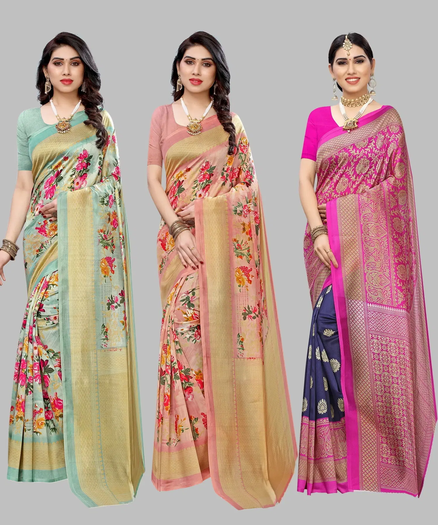 Yashika Art Silk Printed Regular Saree With Unstitched Blouse Piece ( Multicolor ) Yashika Art Silk Printed Regular Saree With Unstitched Blouse Piece ( Multicolor )