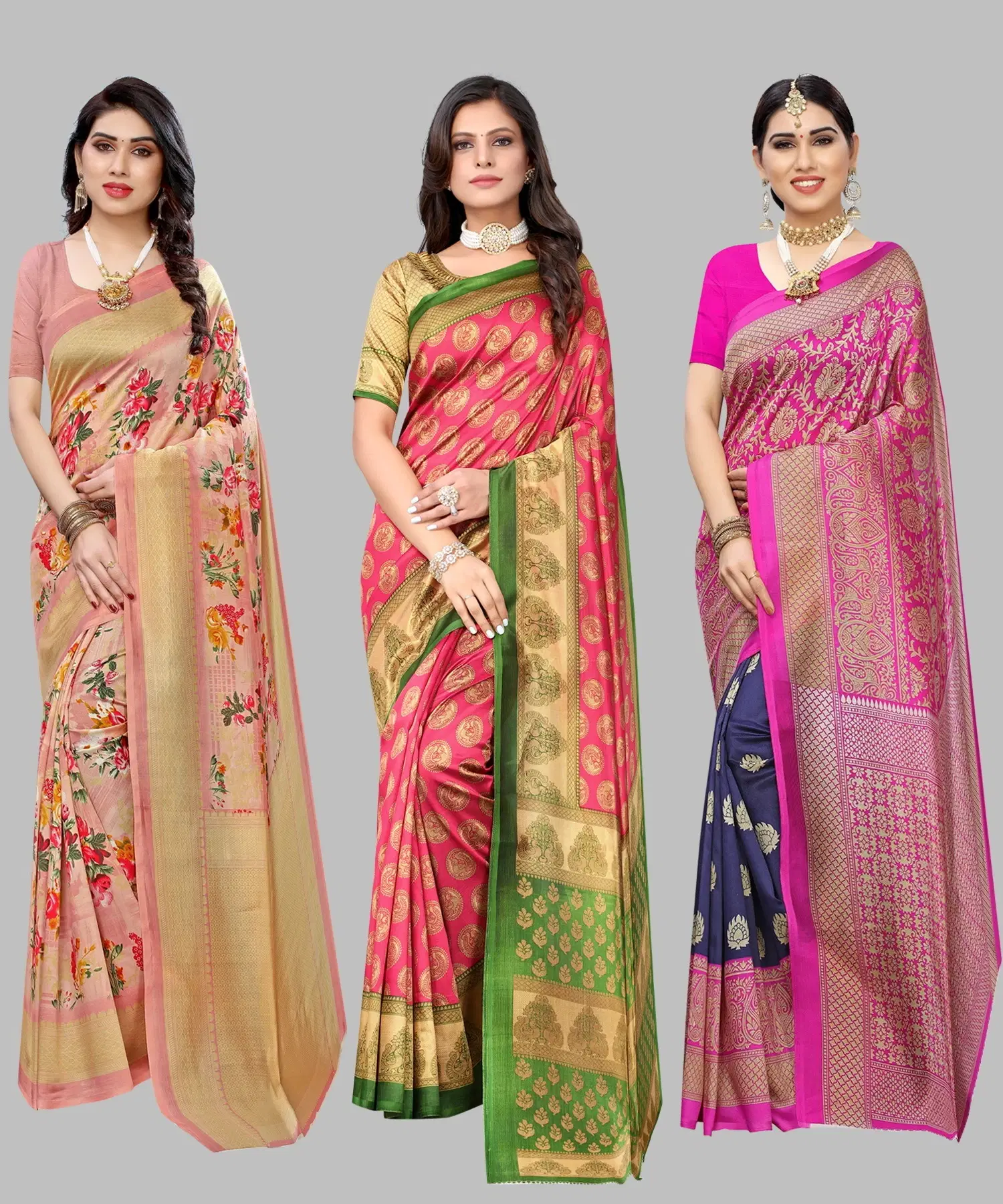 Yashika Art Silk Printed Regular Saree With Unstitched Blouse Piece ( Multicolor )     			Yashika Art Silk Printed Regular Saree With Unstitched Blouse Piece ( Multicolor )