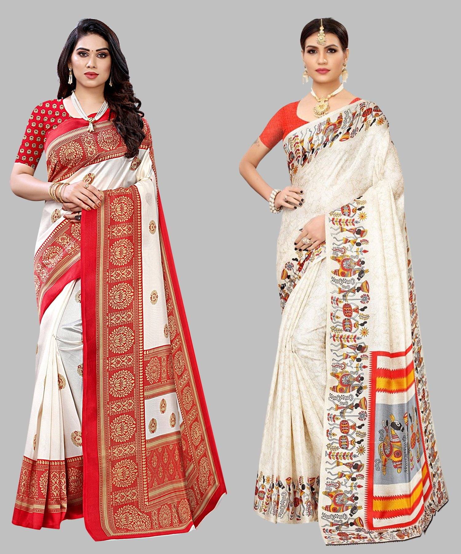     			Yashika Art Silk Self Design Regular Saree With Unstitched Blouse Piece ( Red )