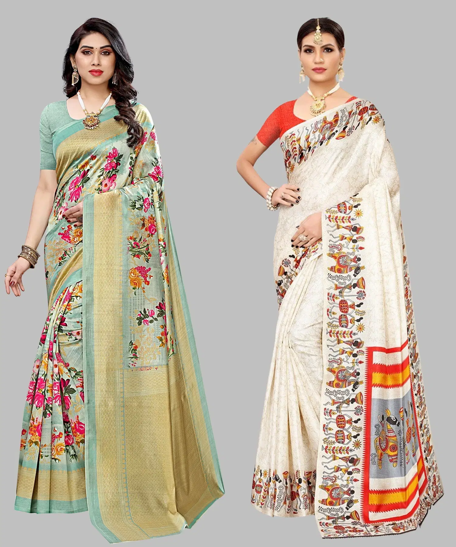     			Yashika Art Silk Self Design Regular Saree With Unstitched Blouse Piece ( Light Green )
