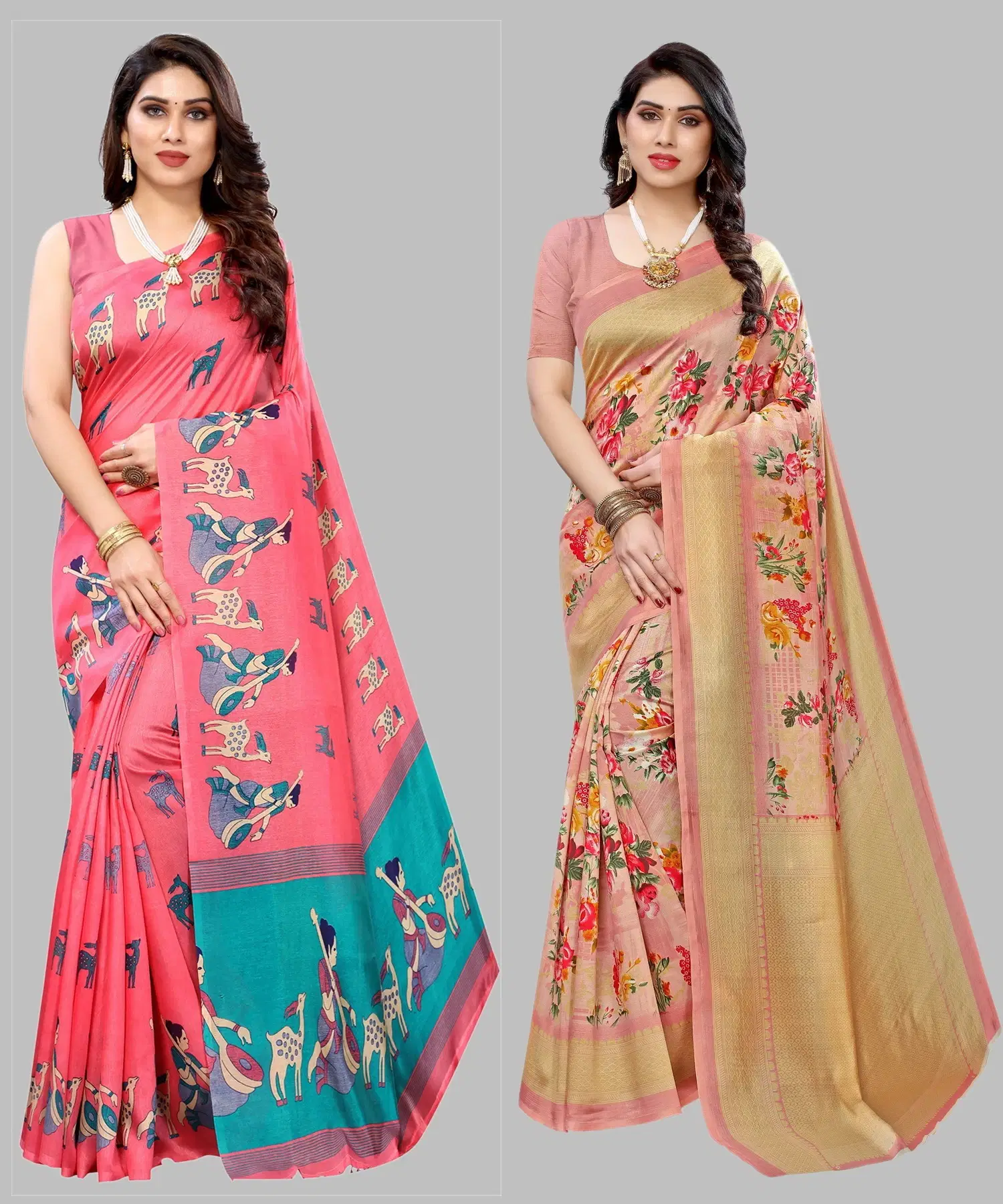     			Yashika Art Silk Self Design Regular Saree With Unstitched Blouse Piece ( Pink )