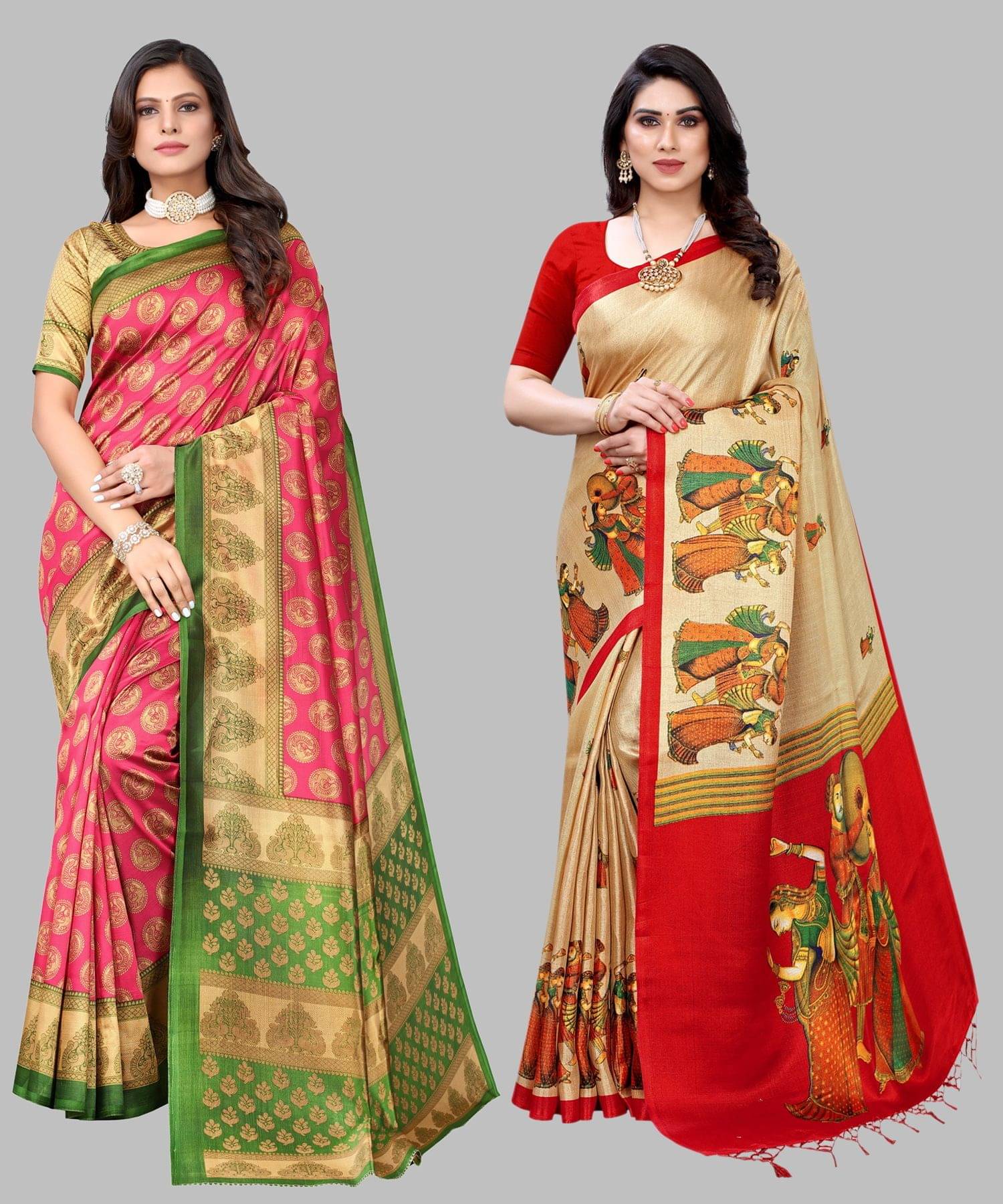     			Yashika Art Silk Self Design Regular Saree With Unstitched Blouse Piece ( Pink )