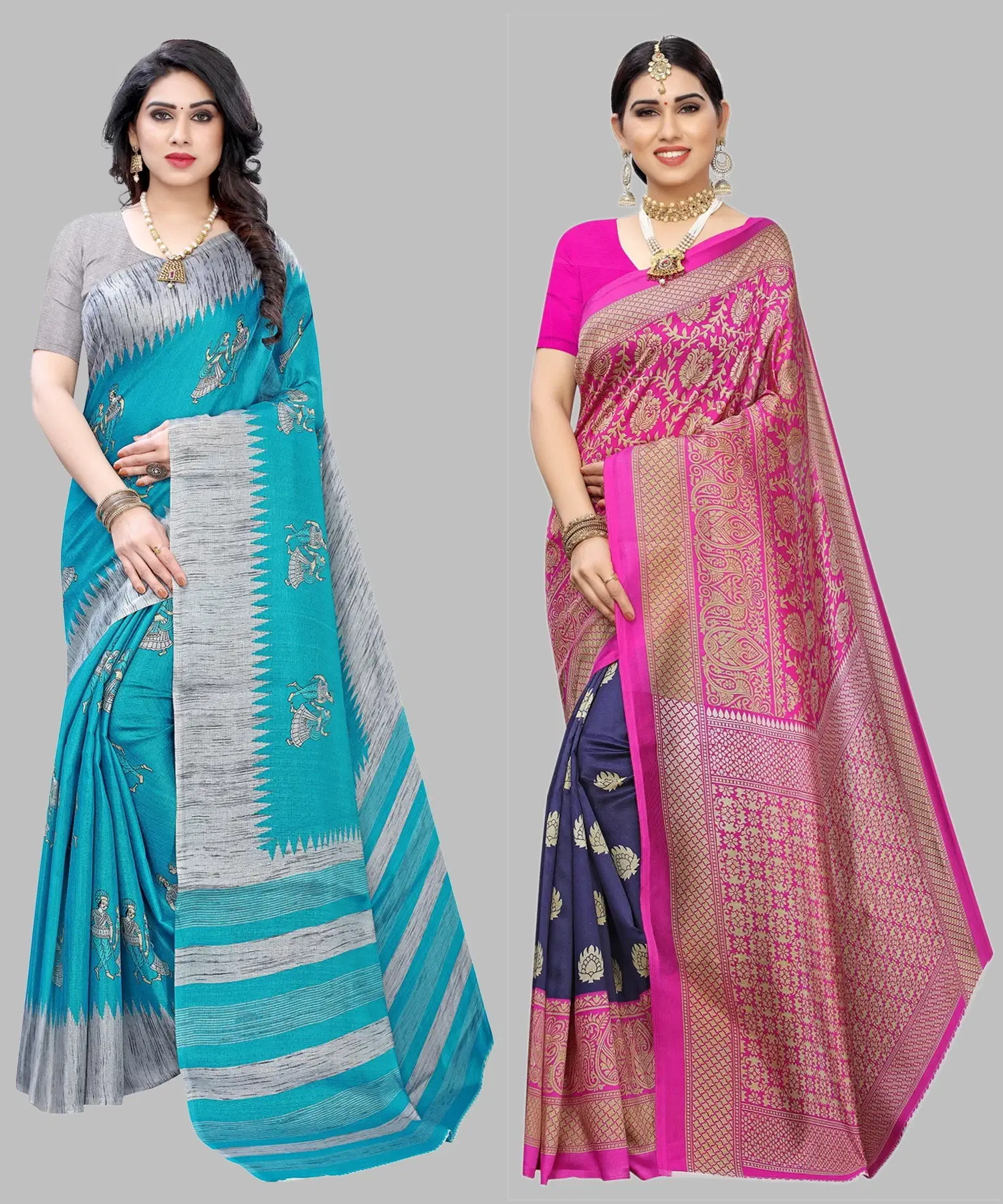     			Yashika Art Silk Self Design Regular Saree With Unstitched Blouse Piece ( Blue )