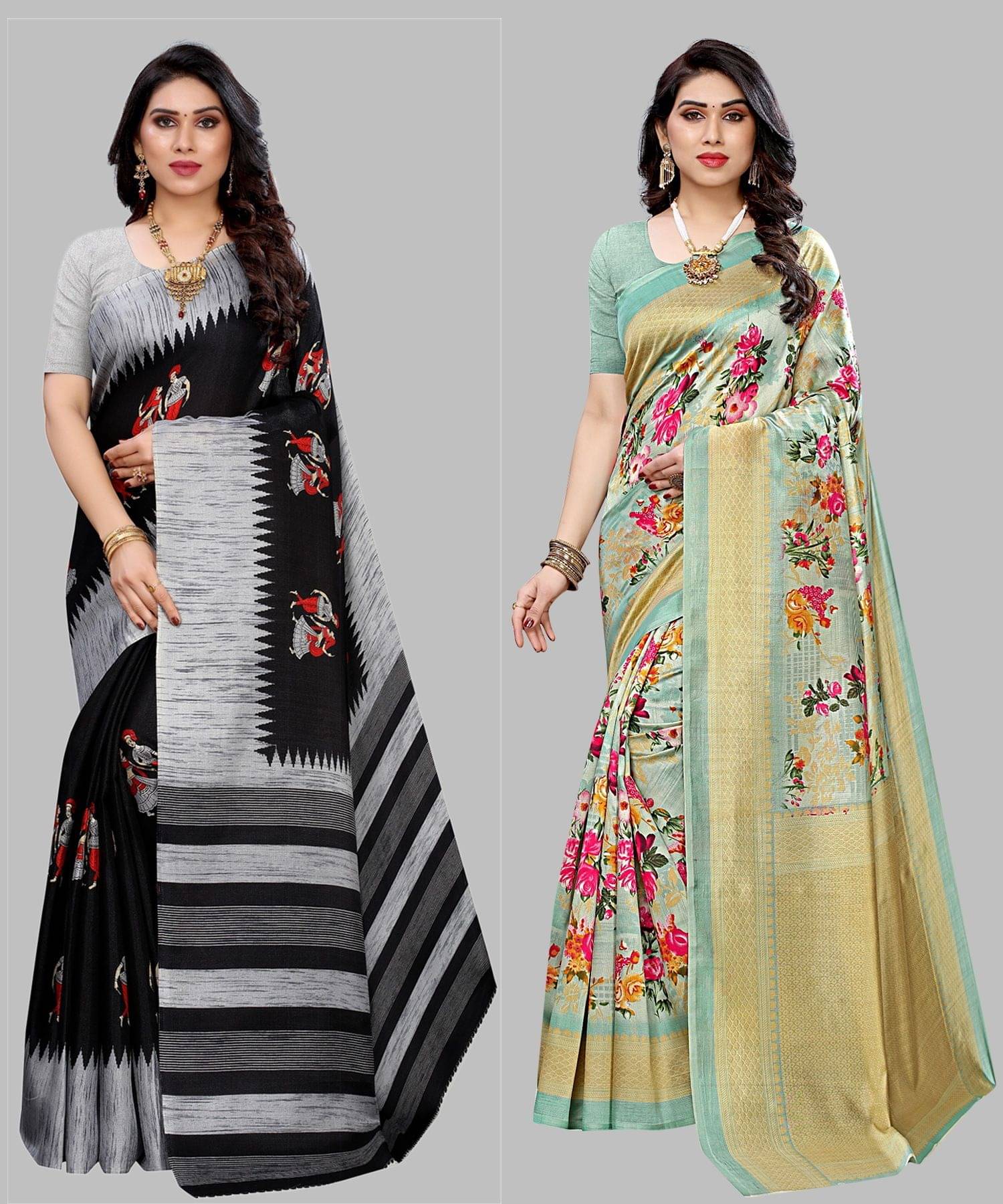     			Yashika Art Silk Self Design Regular Saree With Unstitched Blouse Piece ( Black )