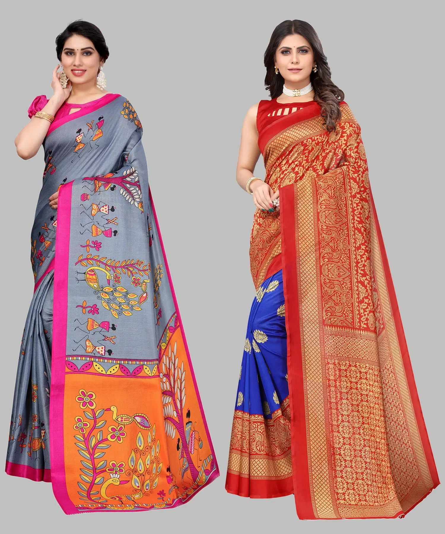     			Yashika Art Silk Self Design Regular Saree With Unstitched Blouse Piece ( Grey )