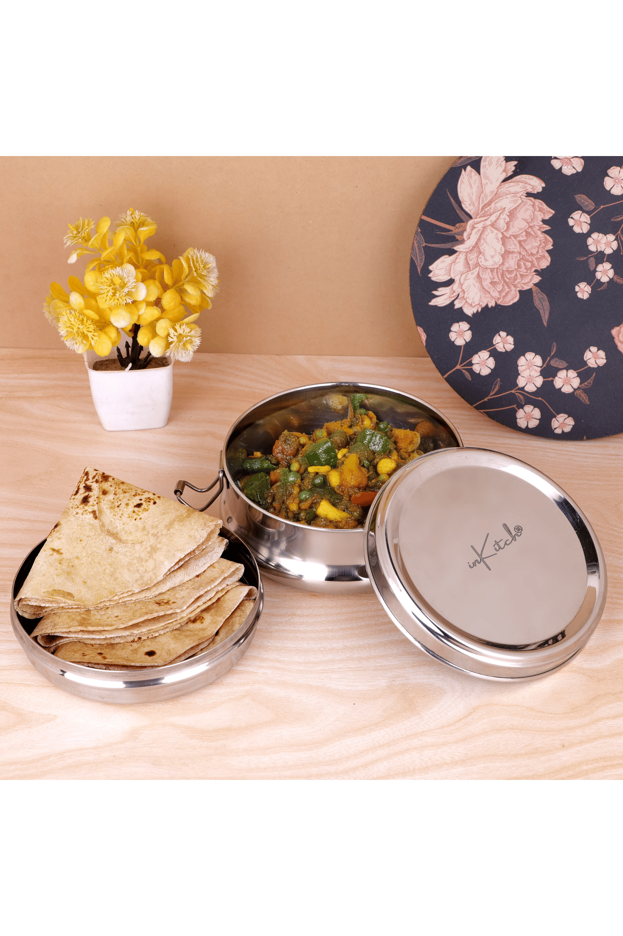 inKitch Stainless Steel Lunch Box Stainless Steel Lunch Box 1 - Container ( Pack of 1 ) inKitch Stainless Steel Lunch Box Stainless Steel Lunch Box 1 - Container ( Pack of 1 )