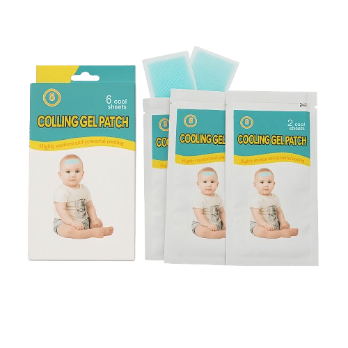     			sakimo Cooling Gel Patch for Babies & Kids – Fever Relief, Headache & Forehead Cool Pads, Baby Safe Hydrogel Sheets, Cooling Comfort (Pack of 6)