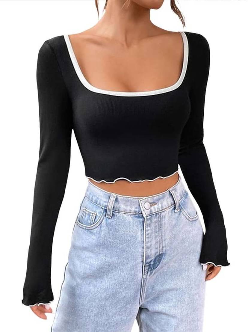 swevenfashion Women's Cotton Blend Crop Top ( Black )     			swevenfashion Women's Cotton Blend Crop Top ( Black )