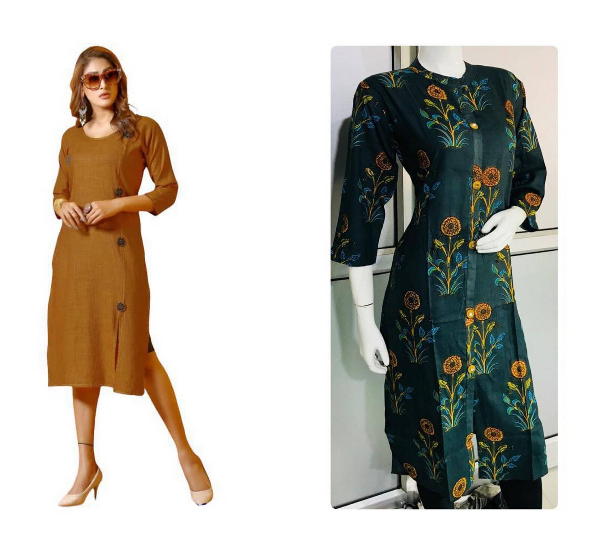     			w wholesalewala Women Rayon Solid Straight Kurti ( Multicolor1 )