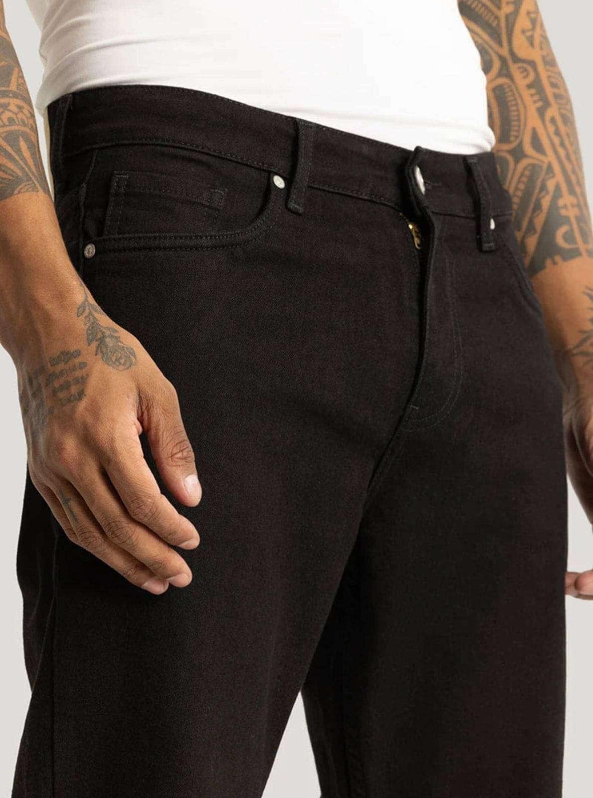     			9x denims Clean Look Men's Jeans - Black ( Pack of 1 )