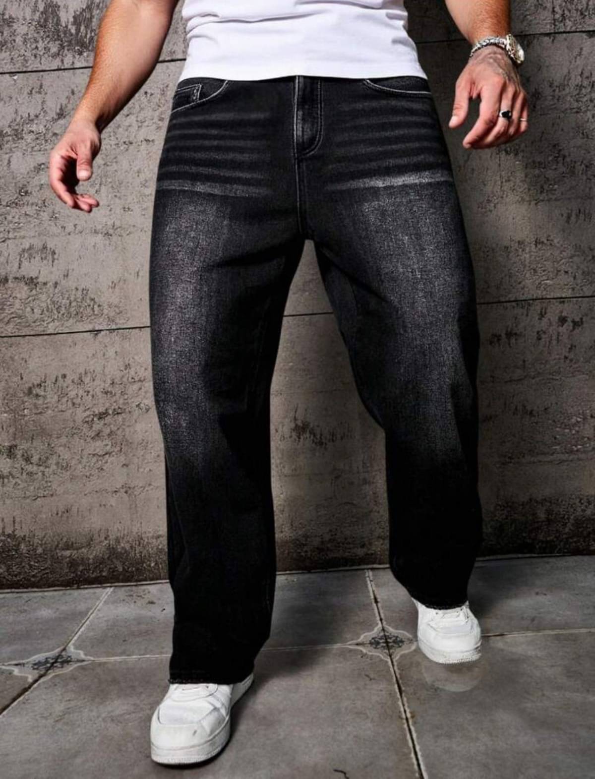     			9x denims Clean Look Men's Jeans - Black ( Pack of 1 )