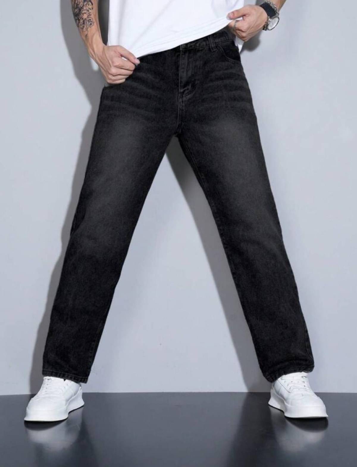     			9x denims Clean Look Men's Jeans - Black ( Pack of 1 )