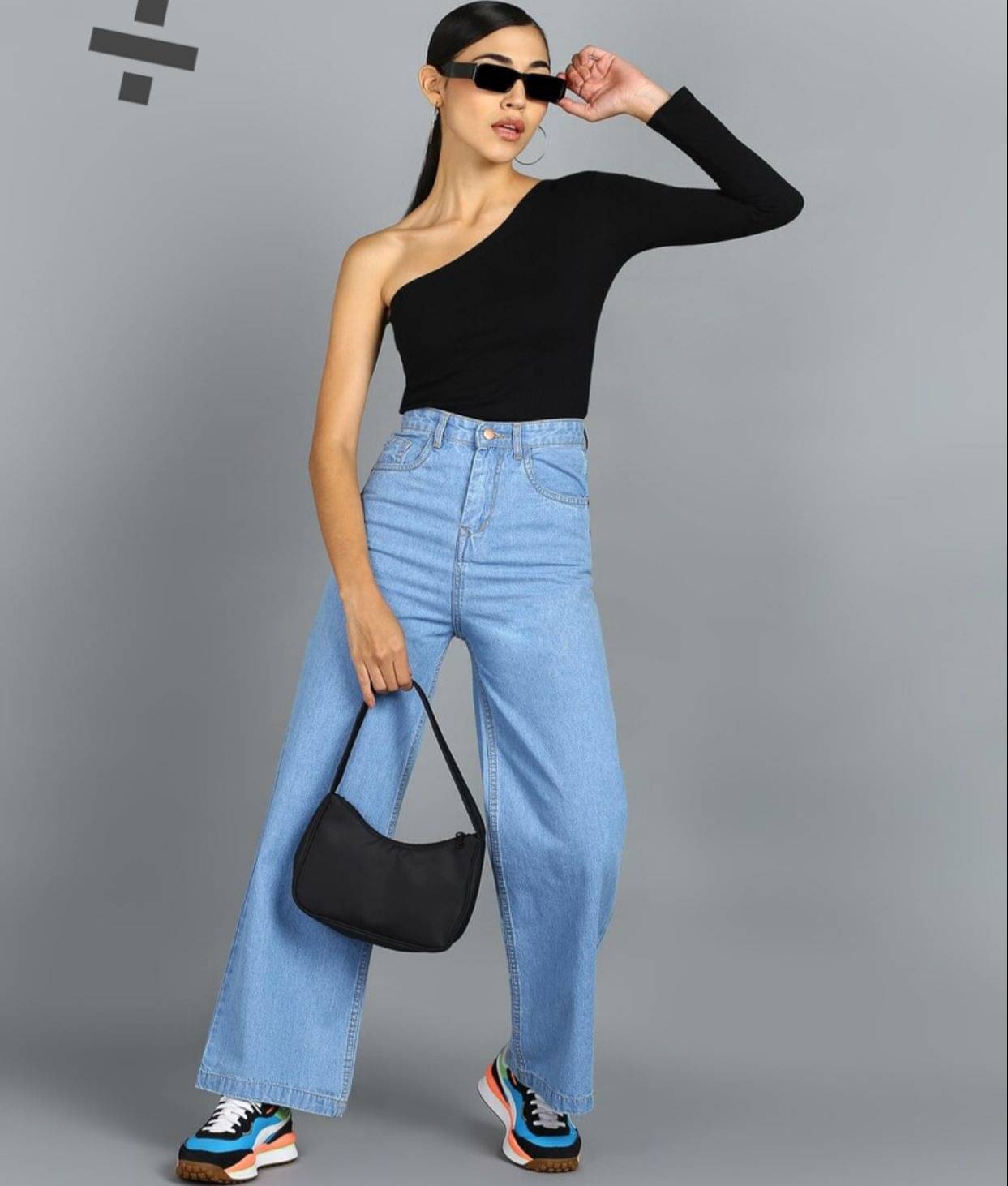     			9x denims Women's Baggy Fit High-Rise Jeans ( Blue )