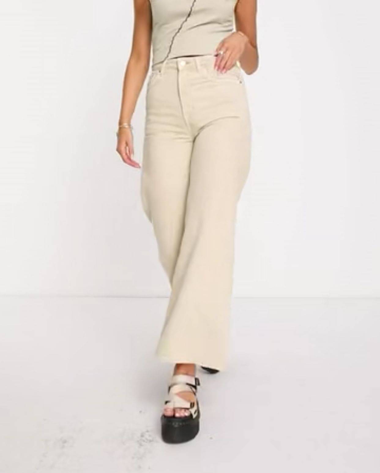     			9x denims Women's Baggy Fit High-Rise Jeans ( Cream )