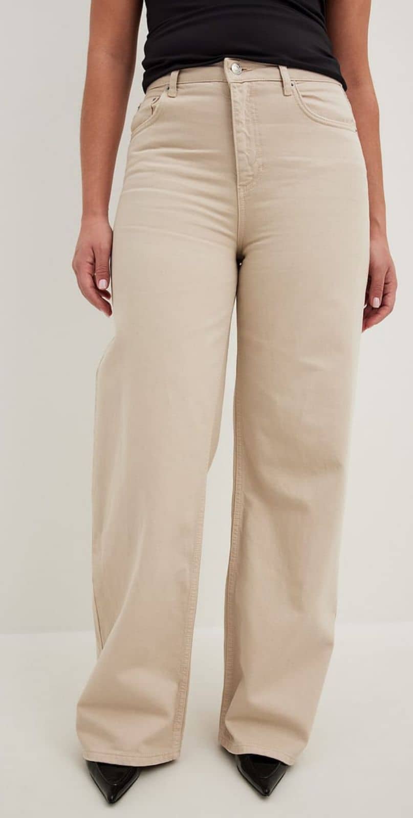 9x denims Women's Baggy Fit High-Rise Jeans ( Cream ) - Jeans | Buy online on ZillyBuy