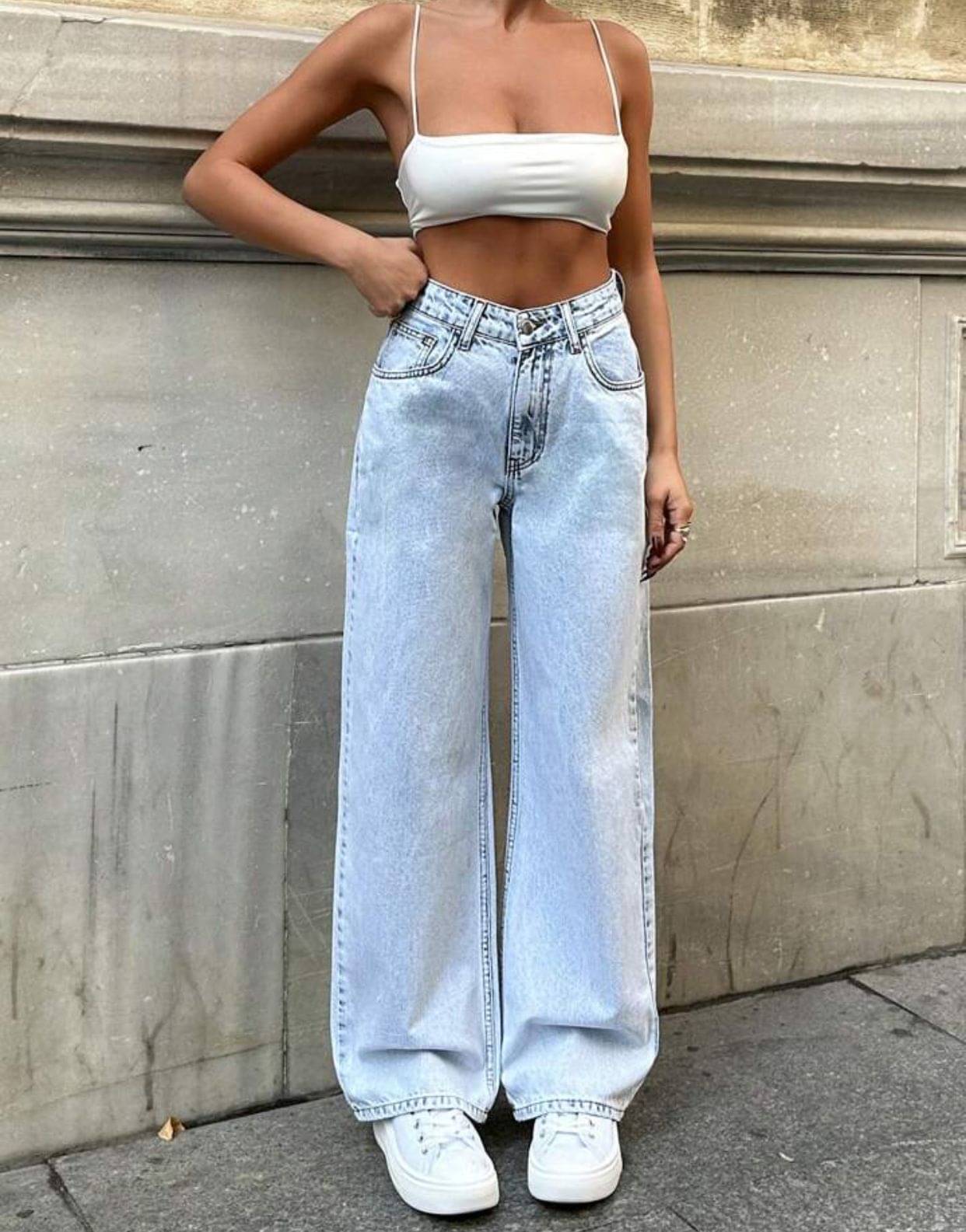     			9x denims Women's Relaxed Fit High-Rise Jeans ( Ice Blue )