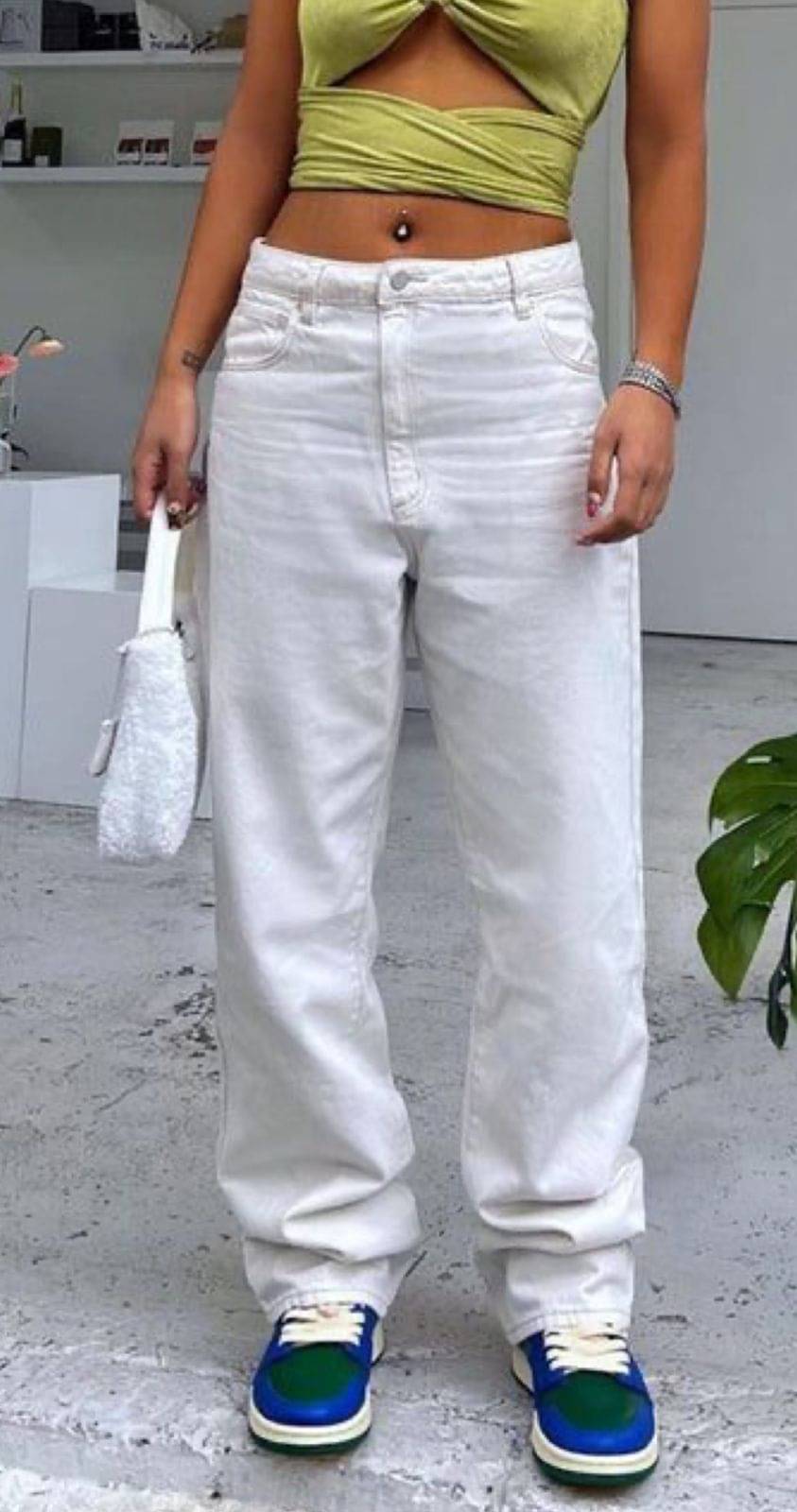     			9x denims Women's Relaxed Fit High-Rise Jeans ( White )