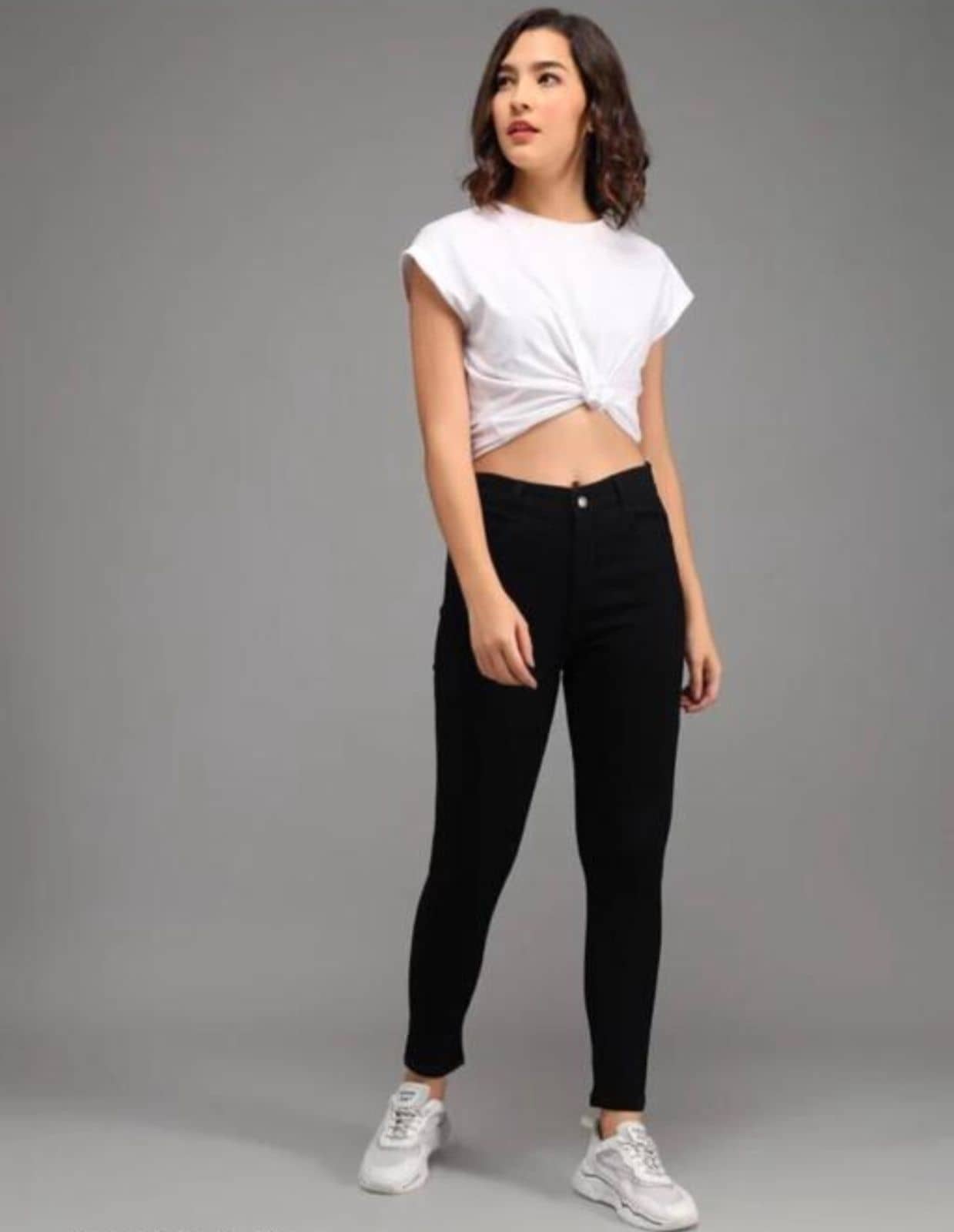 9x denims Women's Skinny Fit High-Rise Jeans ( Black ) - Jeans | Buy online on ZillyBuy