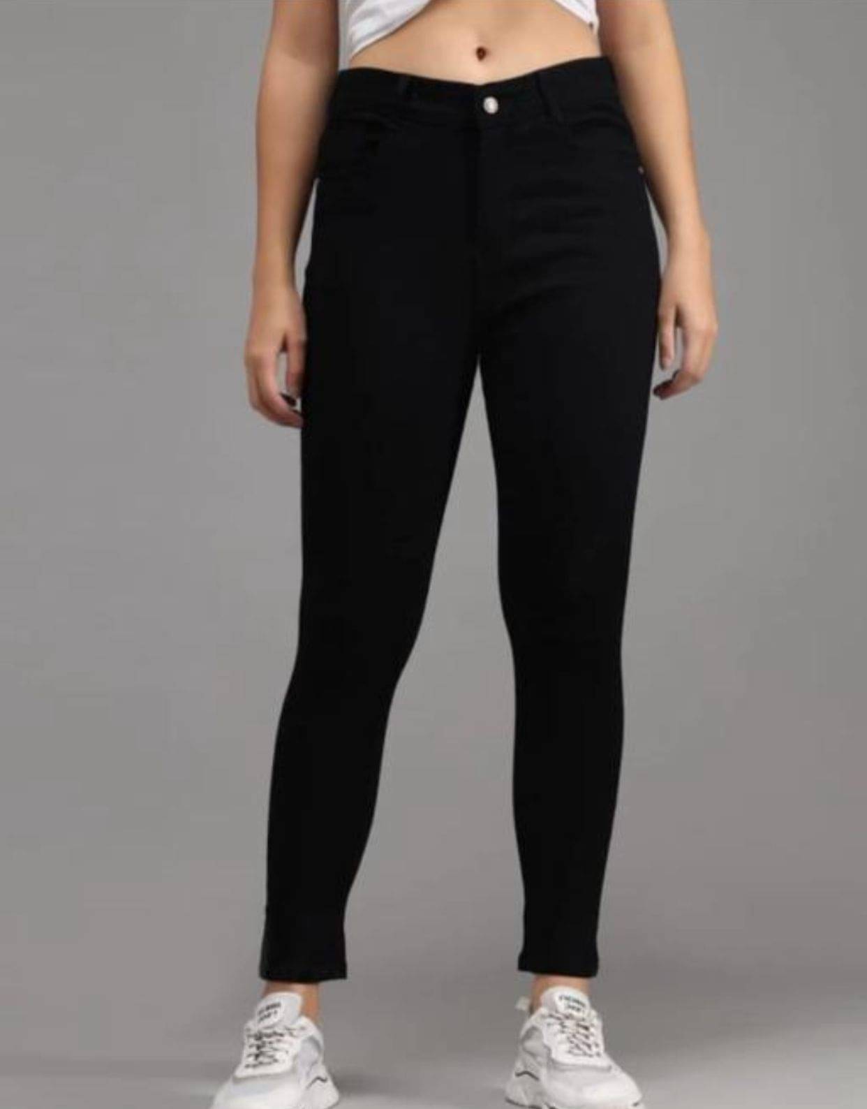     			9x denims Women's Skinny Fit High-Rise Jeans ( Black )