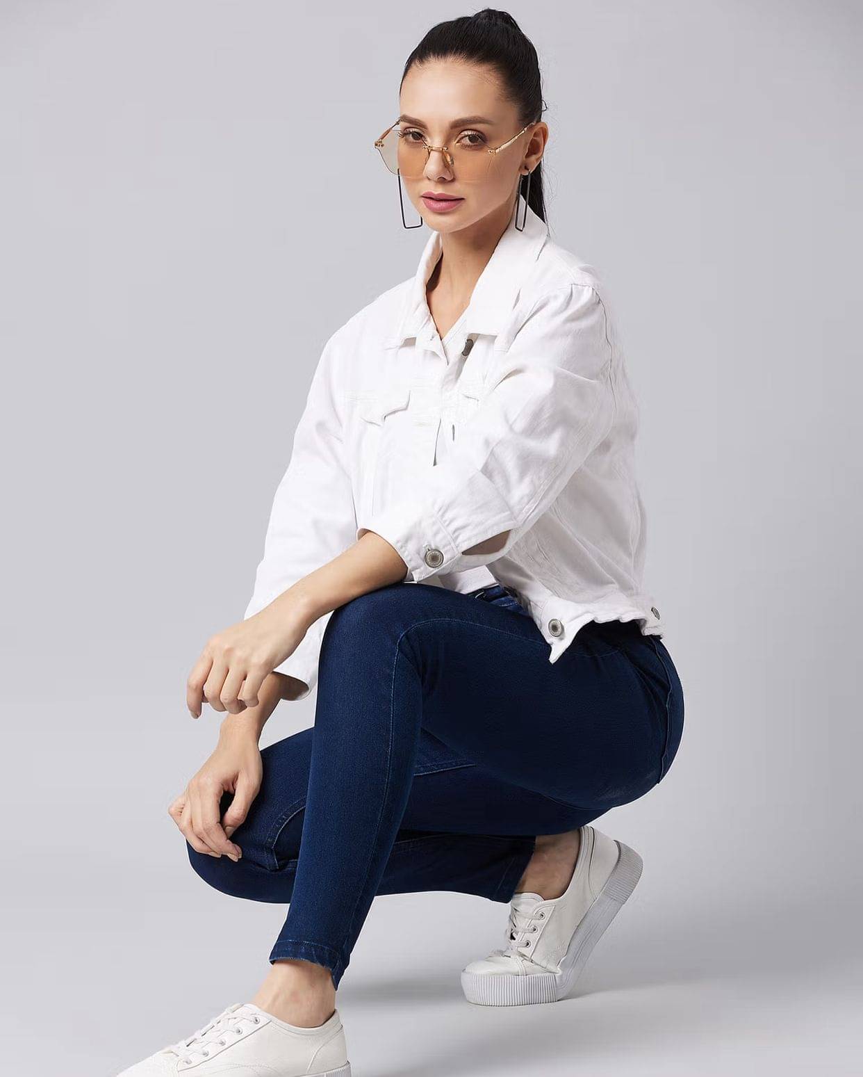     			9x denims Women's Skinny Fit High-Rise Jeans ( Dark Blue )