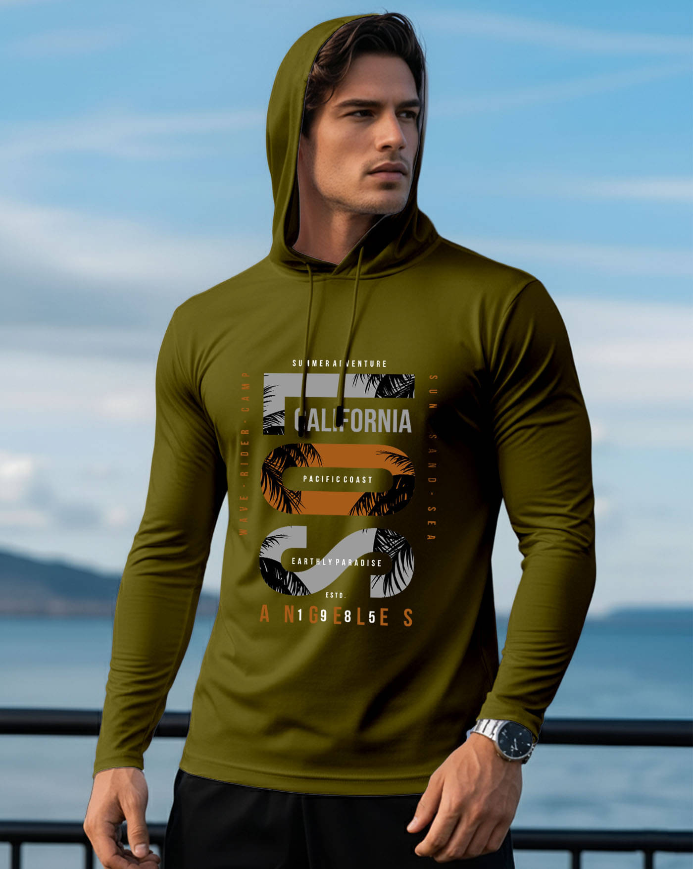     			AOOSH Men Cotton Blend Regular Fit Printed T-Shirt ( Green )