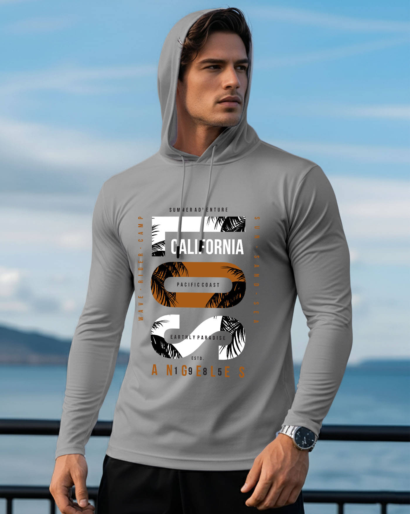     			AOOSH Men Cotton Blend Regular Fit Printed T-Shirt ( Grey )
