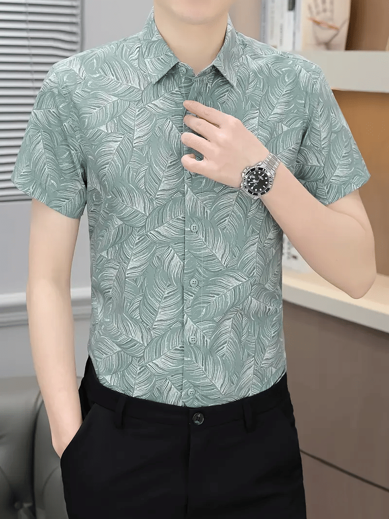 BEAUE Poly Cotton Regular Fit Printed Half Sleeves Men's Casual Shirt - Green ( Pack of 1 )     			BEAUE Poly Cotton Regular Fit Printed Half Sleeves Men's Casual Shirt - Green ( Pack of 1 )