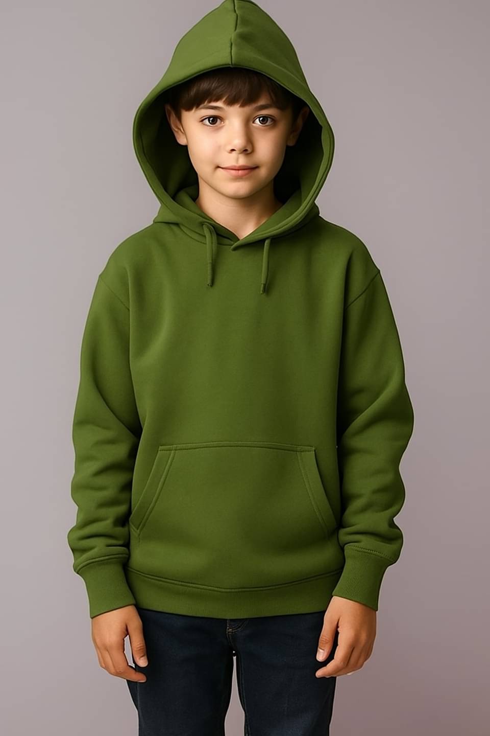     			CALOYA Pack of 1 Boys Fleece Sweatshirt ( Olive )