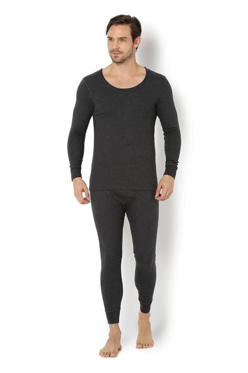     			CAT BUNNY Pack of 1 Woollen Thermal Sets For Men's ( Grey )