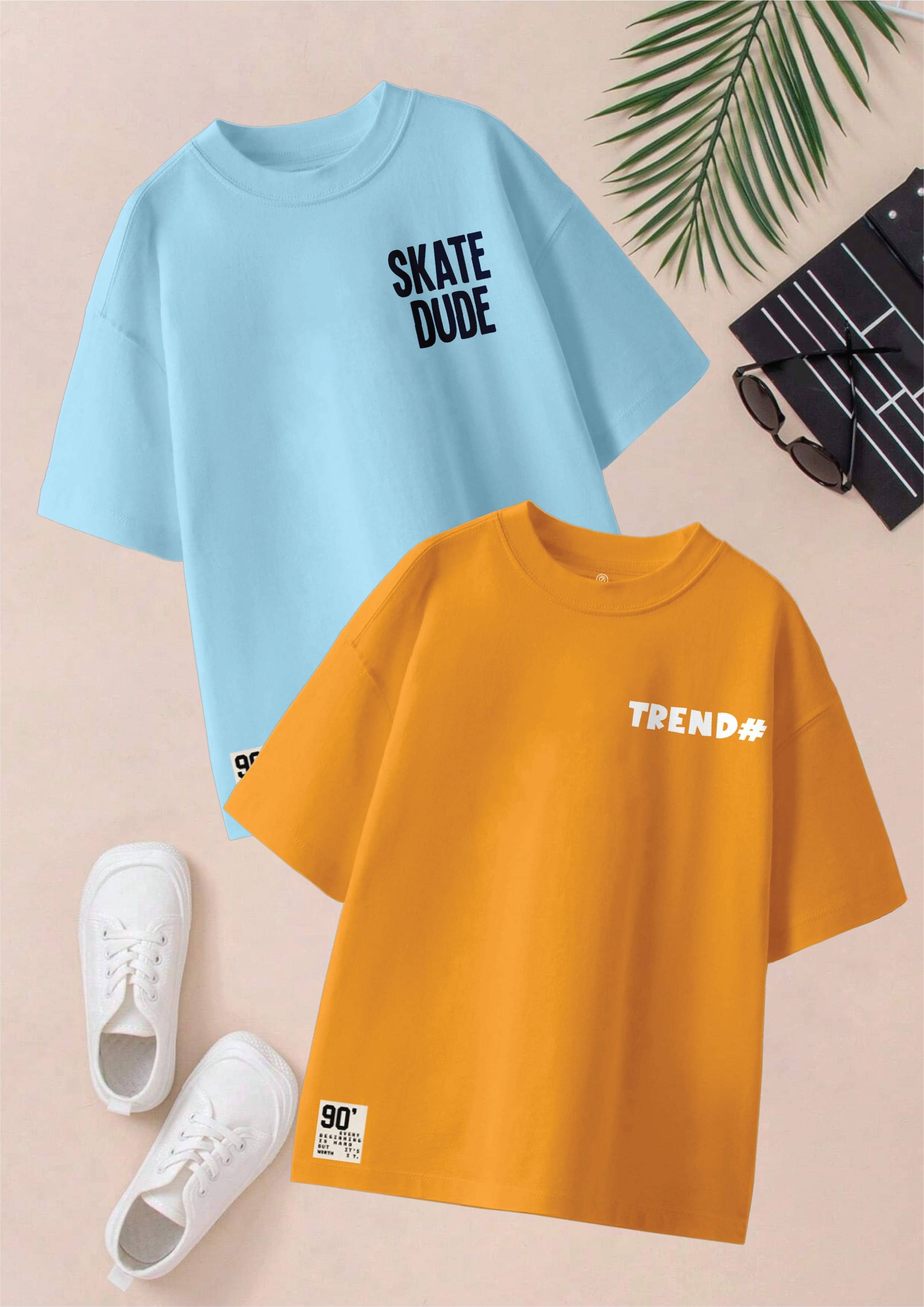     			CODEZ Pack of 2 Boys Cotton T-Shirt ( Multicolor3 )