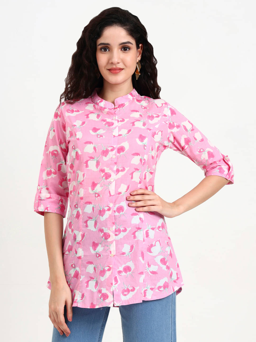     			Divena Women's Cotton A-Line Top ( Pink )